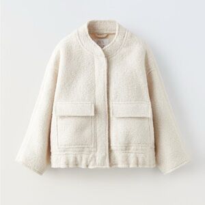 Zara Cream Wool Women's Jacket